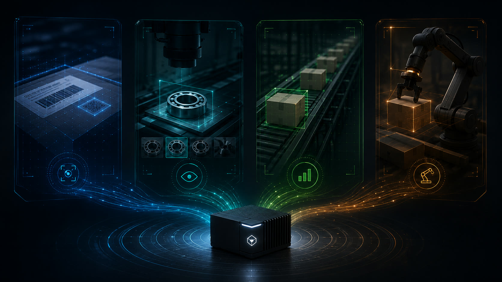 Nsight Edgeを中心に、VLM-OCRで読む・Vision AIで見る・Count & Trackingで数える・Physical AIで動かす、4つの技術エンジンが連携する全体像