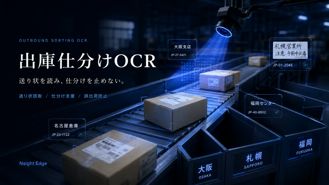 出荷仕分けを自動化する出庫仕分けOCR