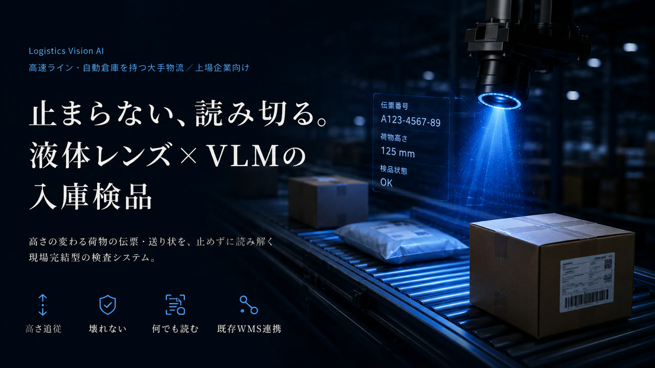 液体レンズとVLMを搭載した高精度OCR装置